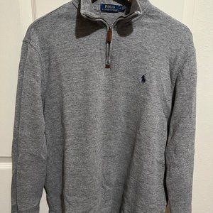 Polo Ralph Lauren Quarter-Zip Pullover Men's M Grey
